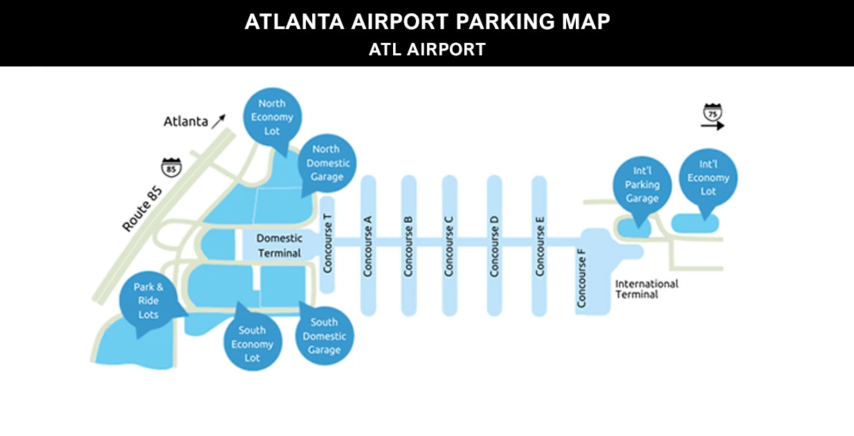 Atlanta Airport Parking Map