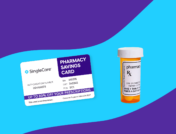A prescription savings card and adenine prescriptions bottle: Synthroid copay joker & savings tips